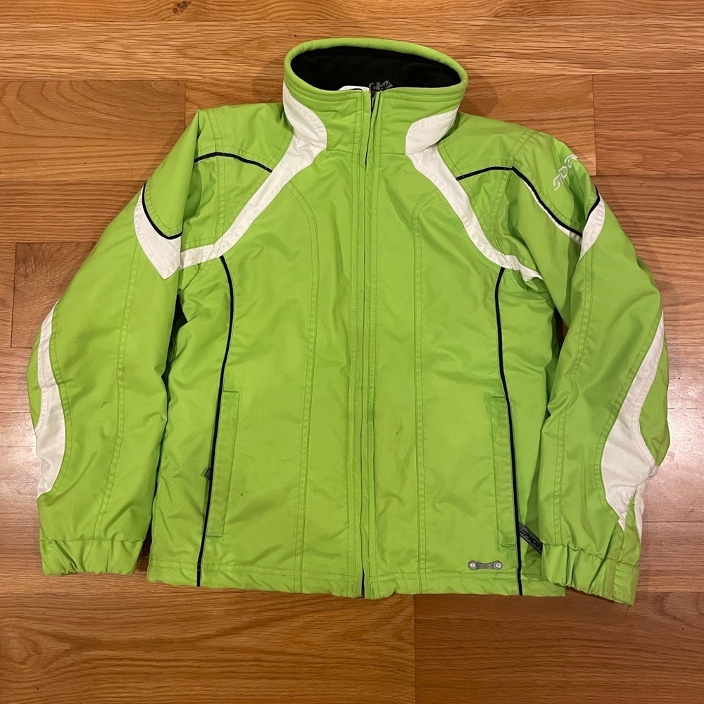 Spyder Kids Ski Coat in Bright Green
